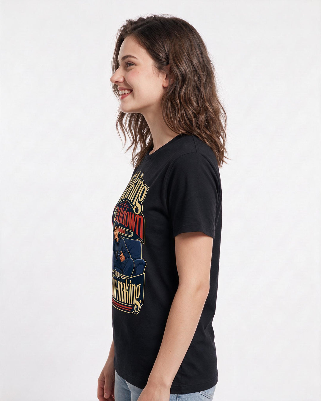 Gaming Black T-Shirt for Women – Game Night Graphic Tee product image 2