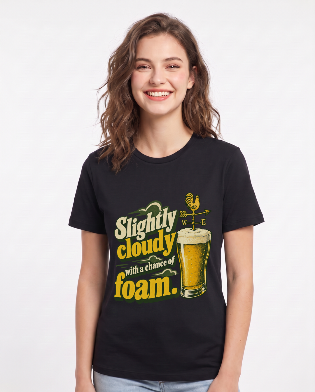 Beer Black T-Shirt for Women – Everyday Expression Graphic Tee product image 3