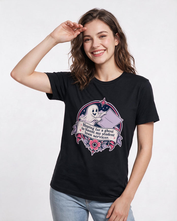 Halloween Black T-Shirt for Women – Halloween Theme Graphic Tee product image 3