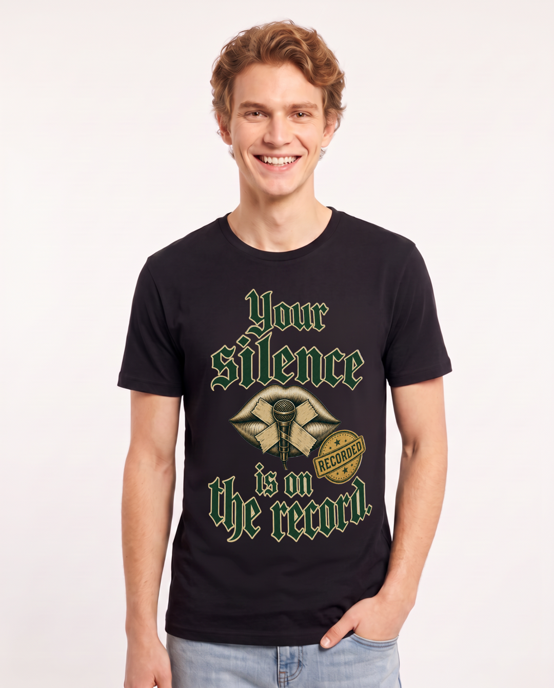 Political Statement Black T-Shirt for Men – Everyday Expression Graphic Tee product image 3