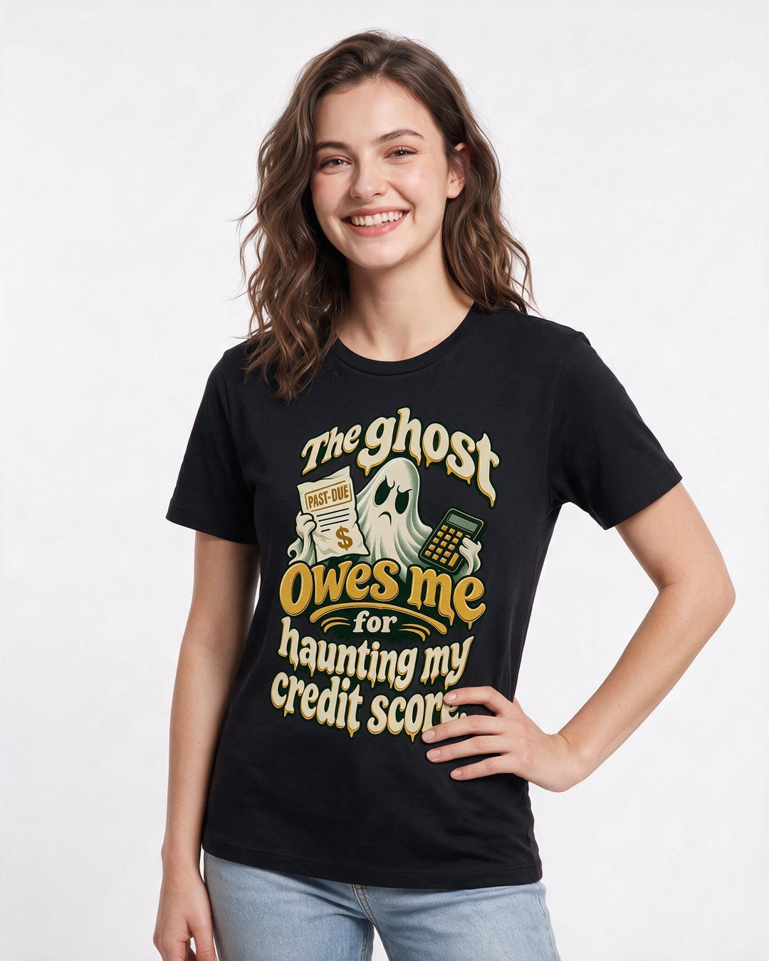 Halloween Black T-Shirt for Women – Halloween Theme Graphic Tee product image 1