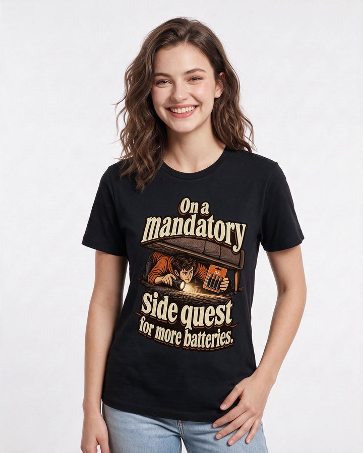 Gaming Black T-Shirt for Women – Game Night Graphic Tee product image 1