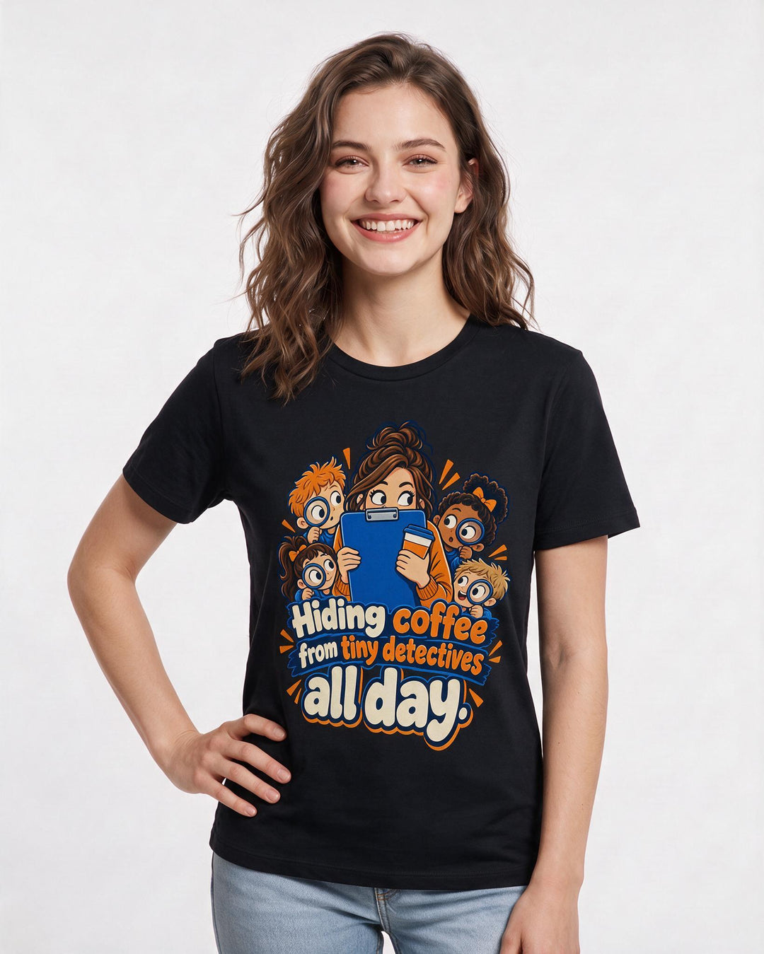 Teacher Black T-Shirt for Women – Everyday Expression Graphic Tee product image 1