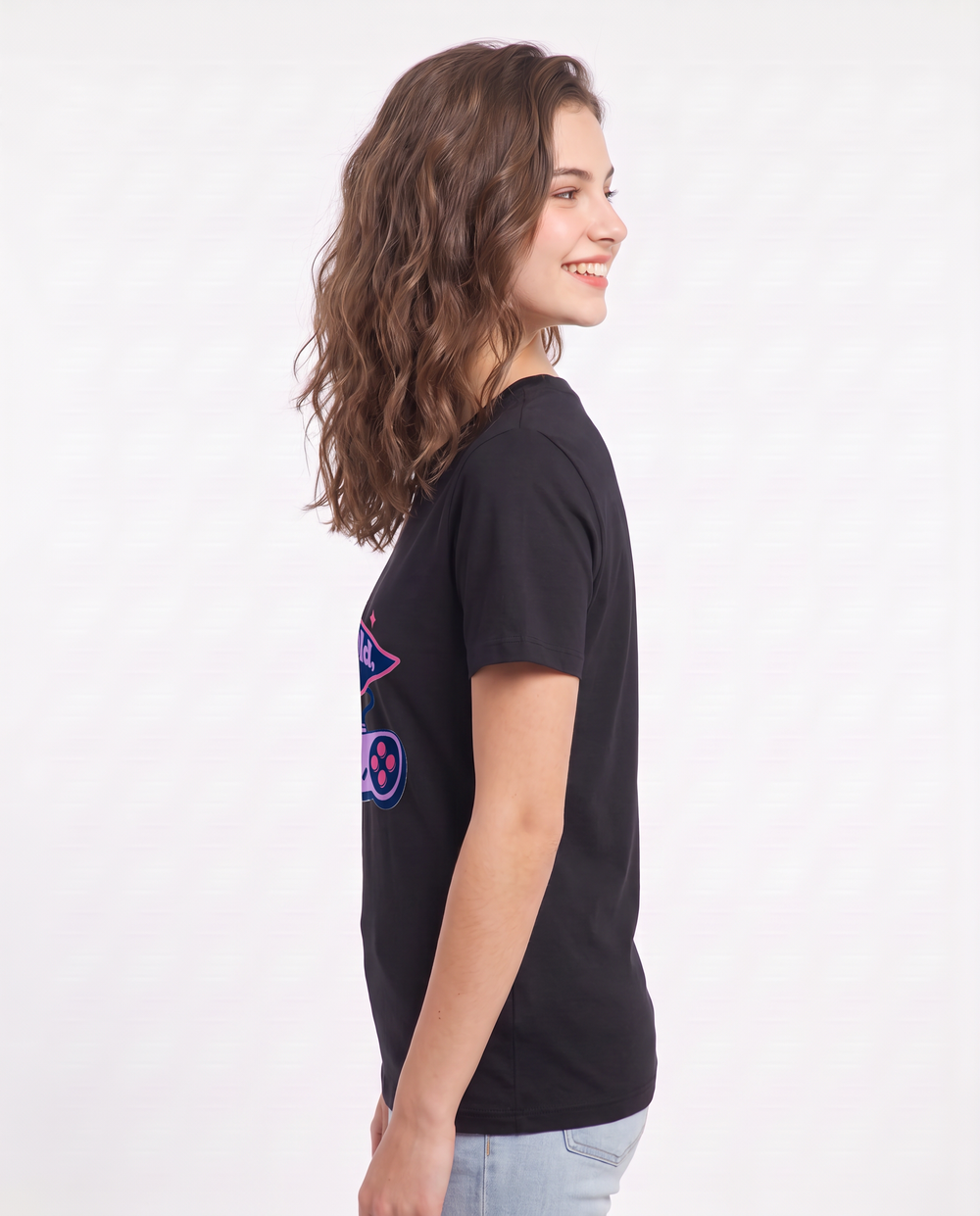 Gaming Women's Black T-Shirt - Please hold, my dialogue options are product image 2
