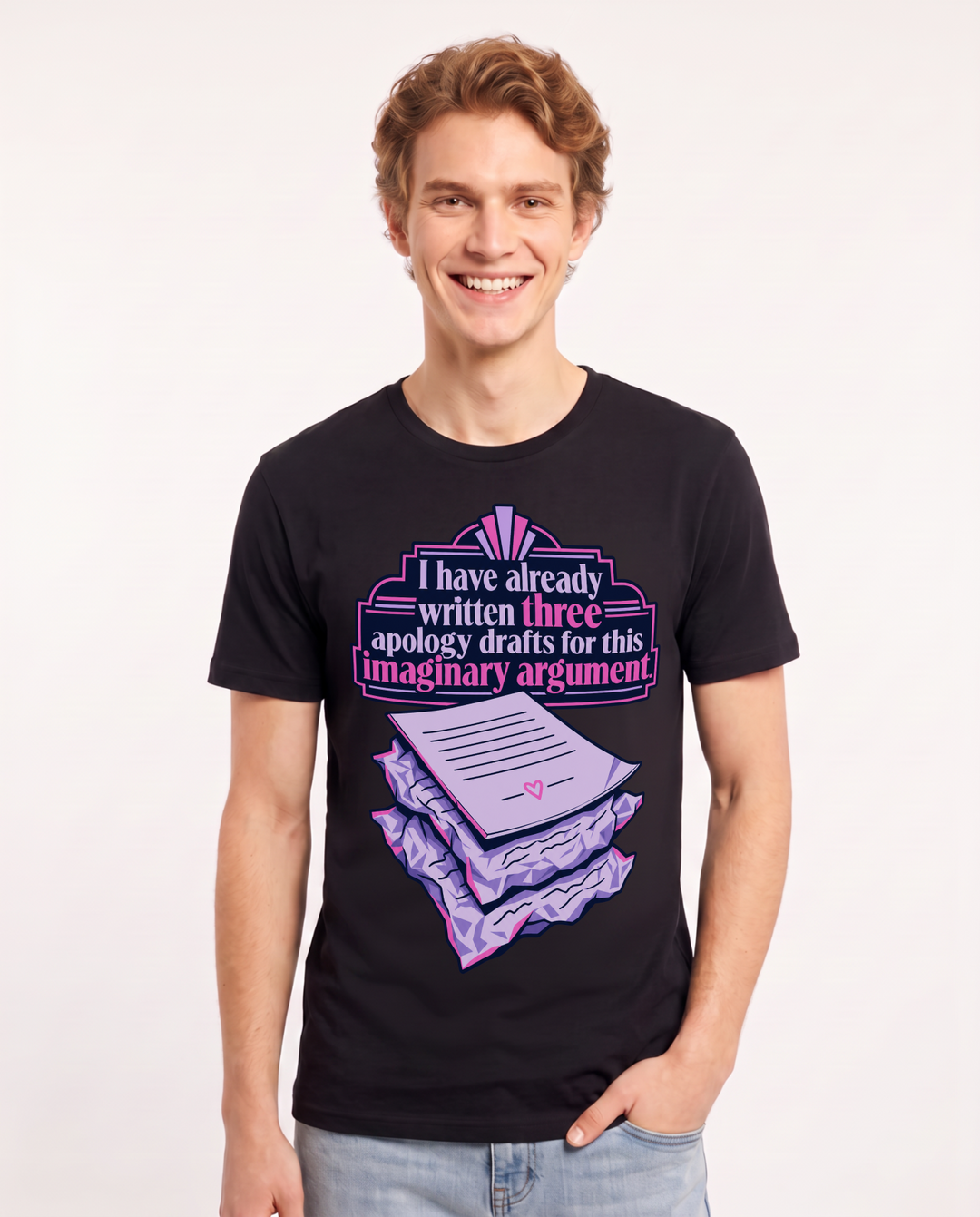 Meme Black T-Shirt for Men – Everyday Expression Graphic Tee product image 3