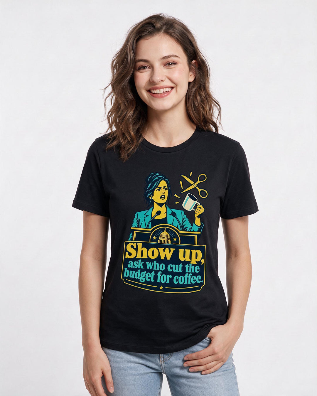 Political Statement Black T-Shirt for Women – Everyday Expression Graphic Tee product image 1