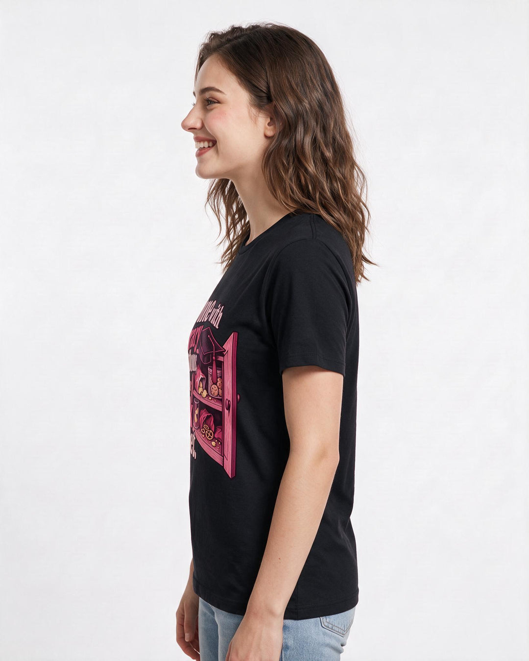 Graduation Black T-Shirt for Women – Everyday Expression Graphic Tee product image 2