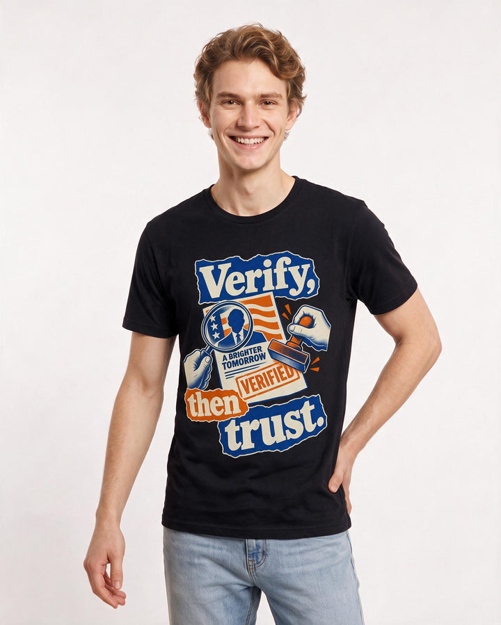 Political Statement Black T-Shirt for Men – Everyday Expression Graphic Tee product image 1