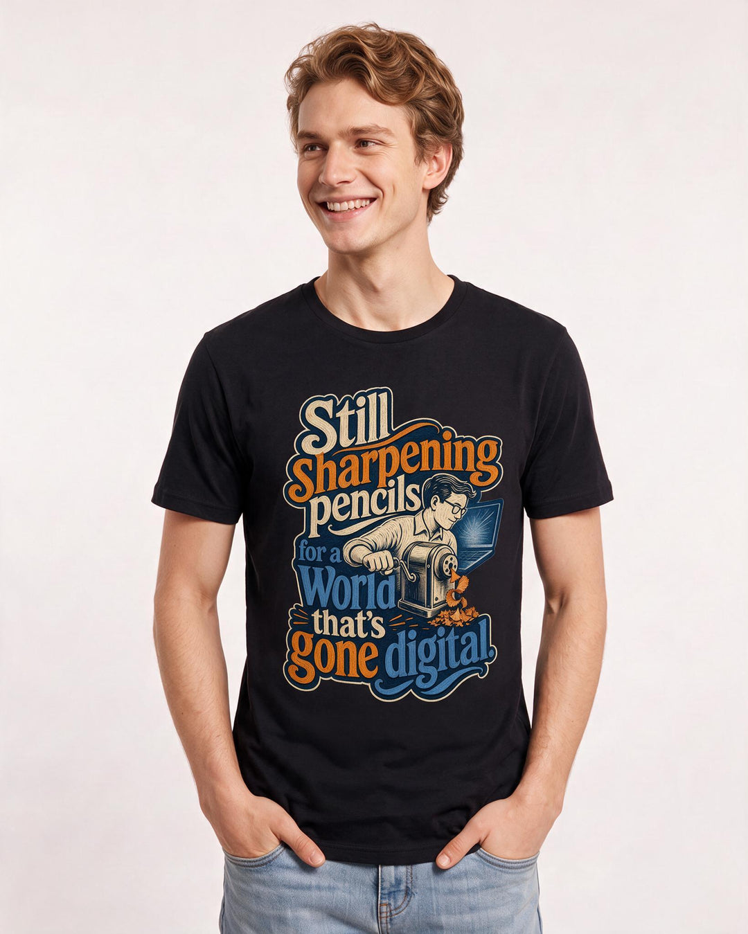 Teacher Black T-Shirt for Men – Everyday Expression Graphic Tee product image 3