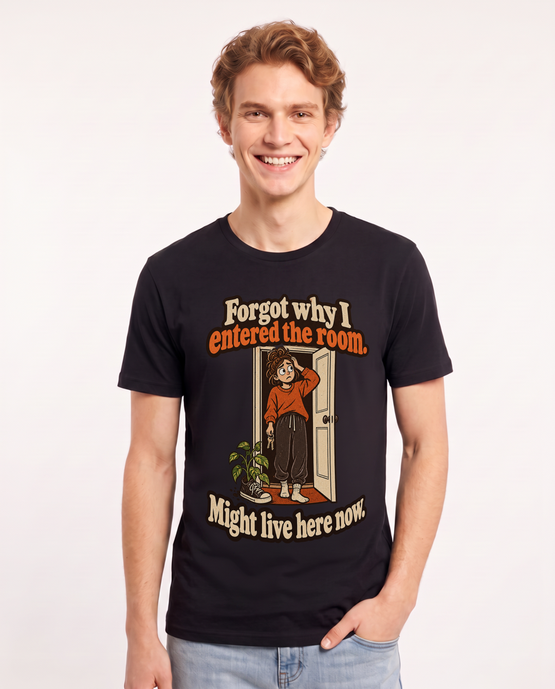 Meme Black T-Shirt for Men – Everyday Expression Graphic Tee product image 3
