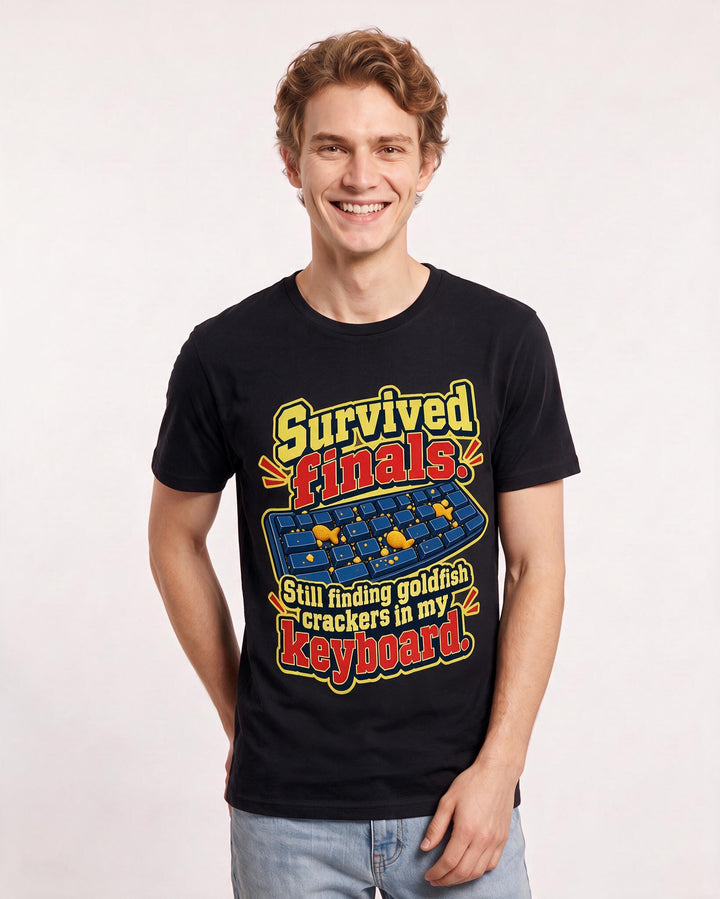 Graduation Black T-Shirt for Men – Everyday Expression Graphic Tee product image 1