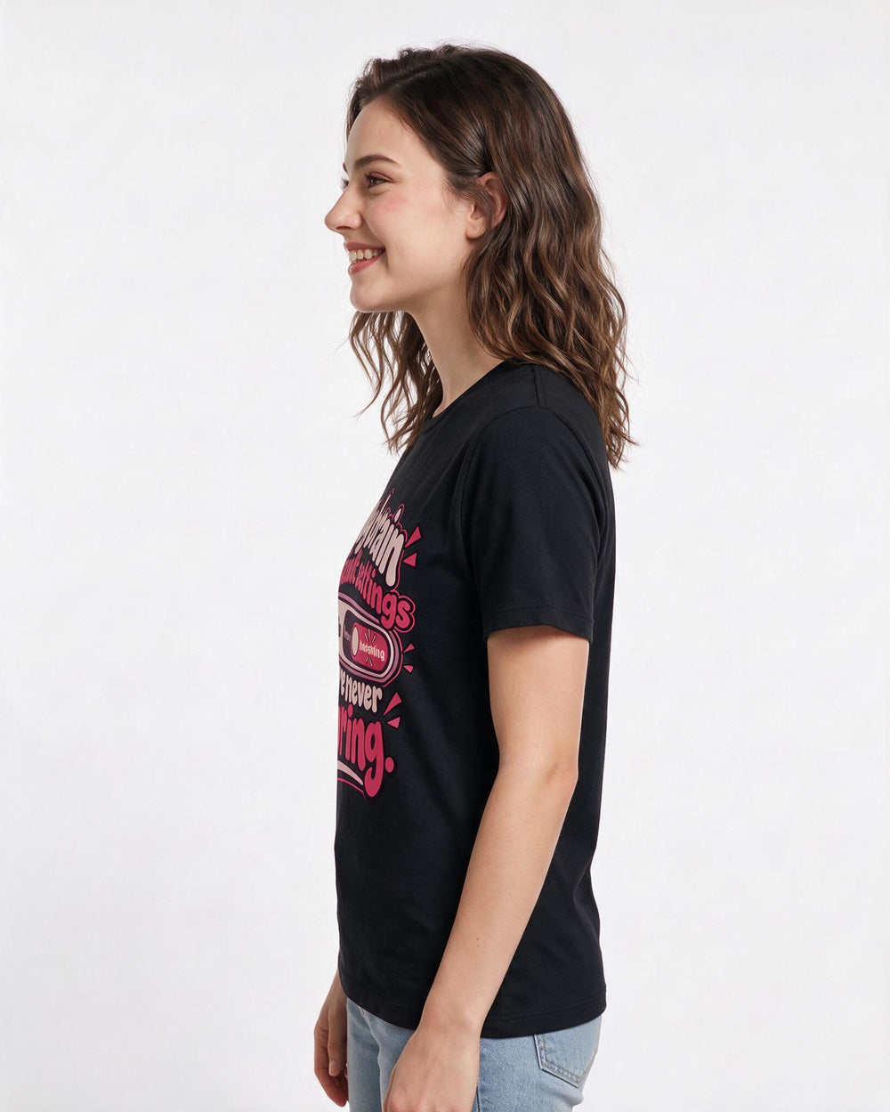 Neurodiversity Black T-Shirt for Women – Everyday Expression Graphic Tee product image 2
