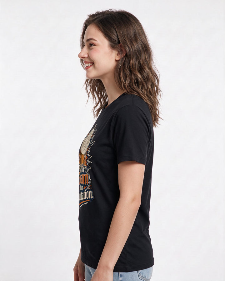 Beer Black T-Shirt for Women – Everyday Expression Graphic Tee product image 2