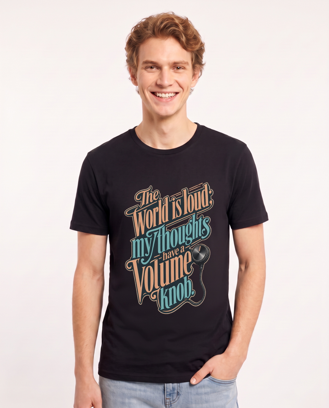 Neurodiversity Black T-Shirt for Men – Everyday Expression Graphic Tee product image 3