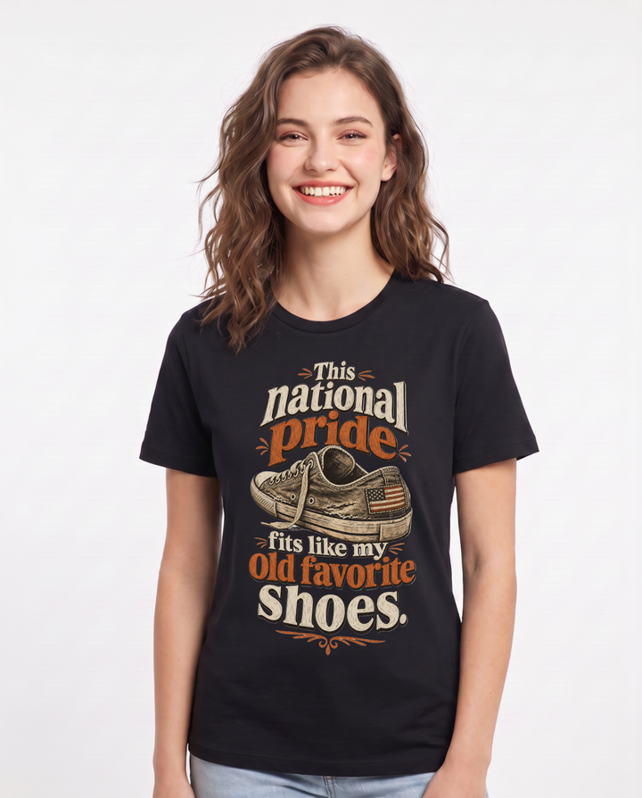 Patriotic Black T-Shirt for Women – Everyday Expression Graphic Tee product image 3