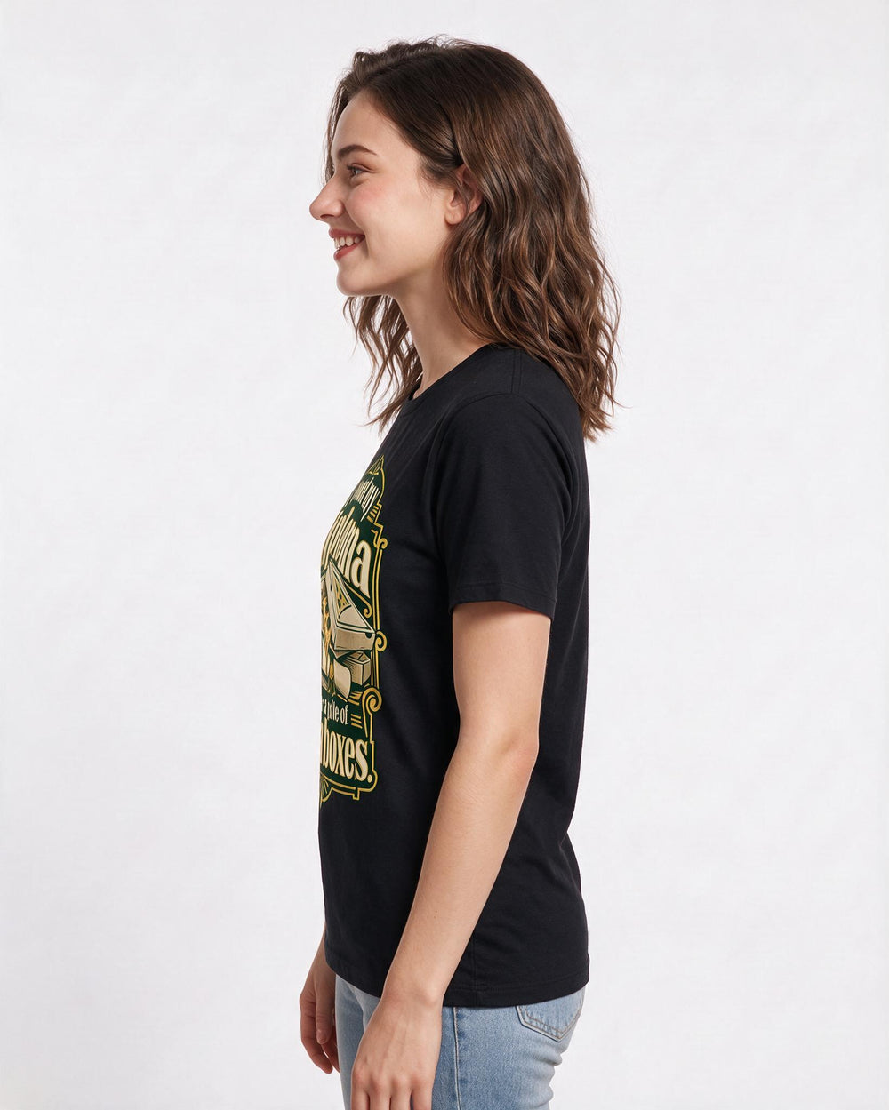 Graduation Black T-Shirt for Women – Everyday Expression Graphic Tee product image 2