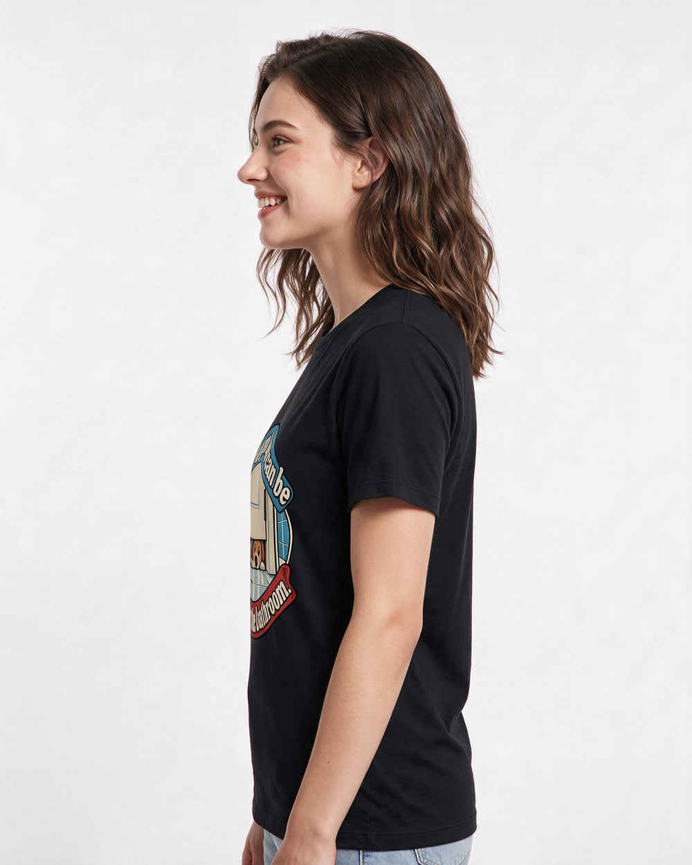 Cat Lover Black T-Shirt for Women – Everyday Expression Graphic Tee product image 2