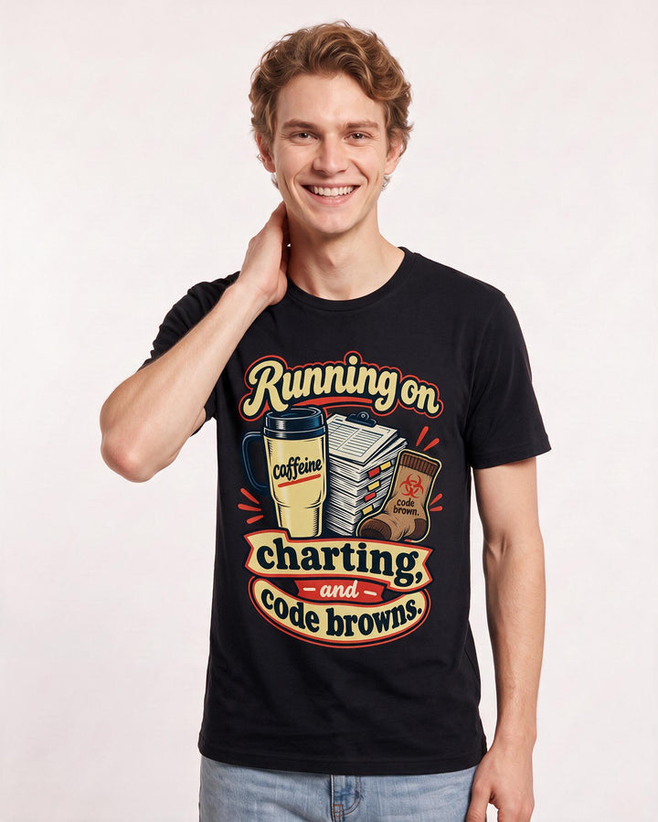 Nurse Black T-Shirt for Men – Nursing Life Graphic Tee product image 1