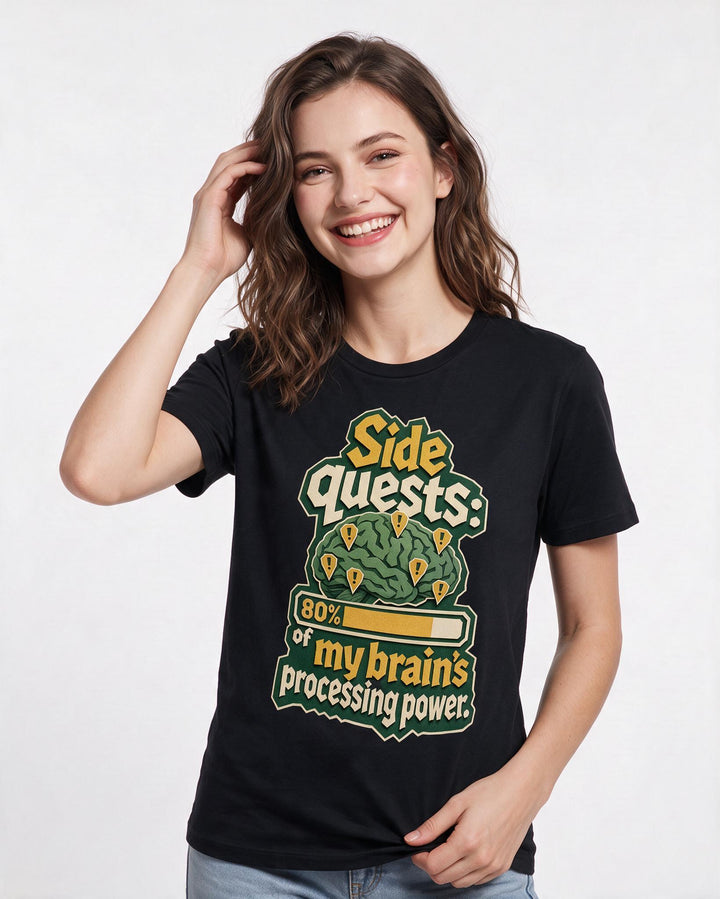 Gaming Black T-Shirt for Women – Game Night Graphic Tee product image 3