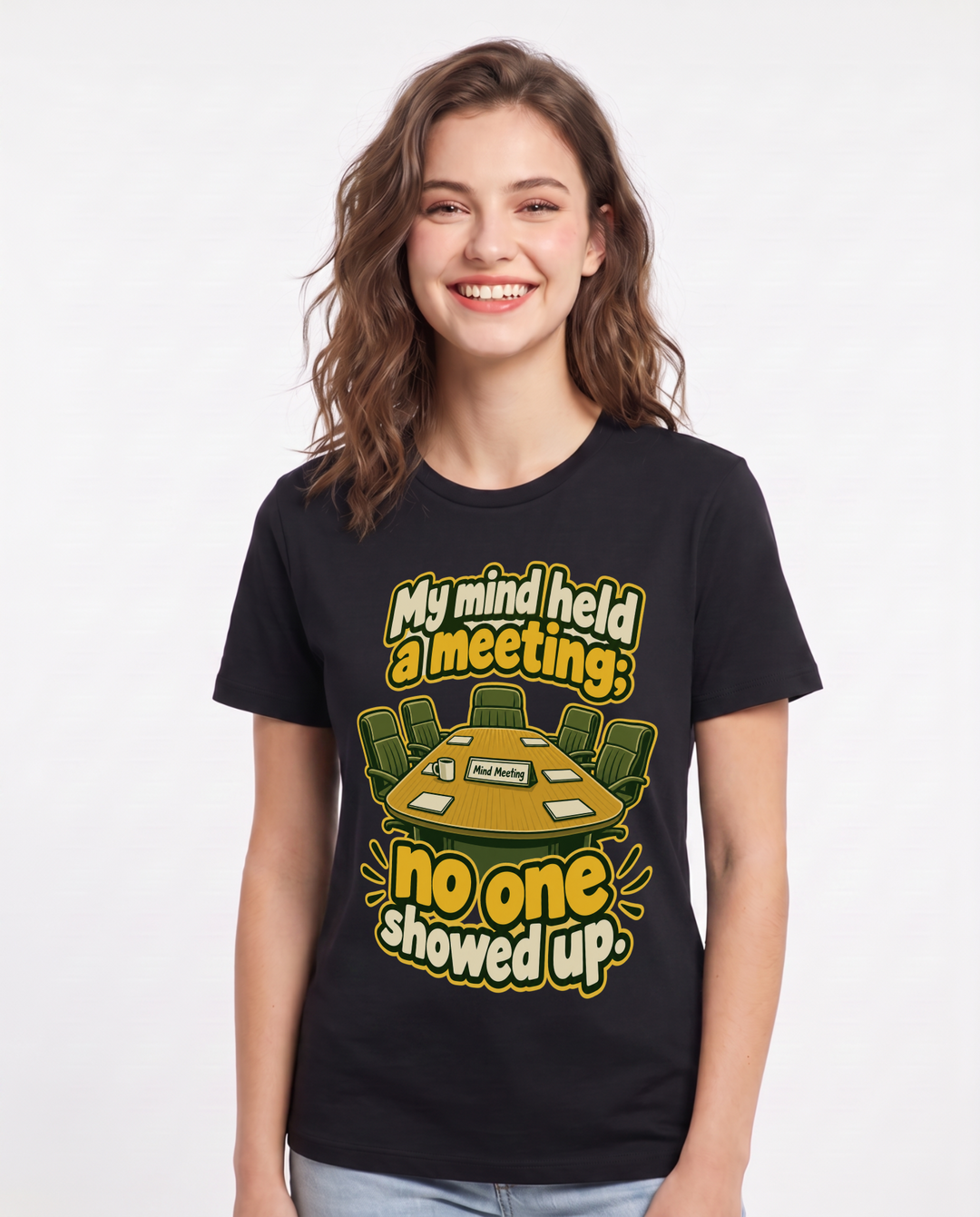Meme Black T-Shirt for Women – Everyday Expression Graphic Tee product image 3