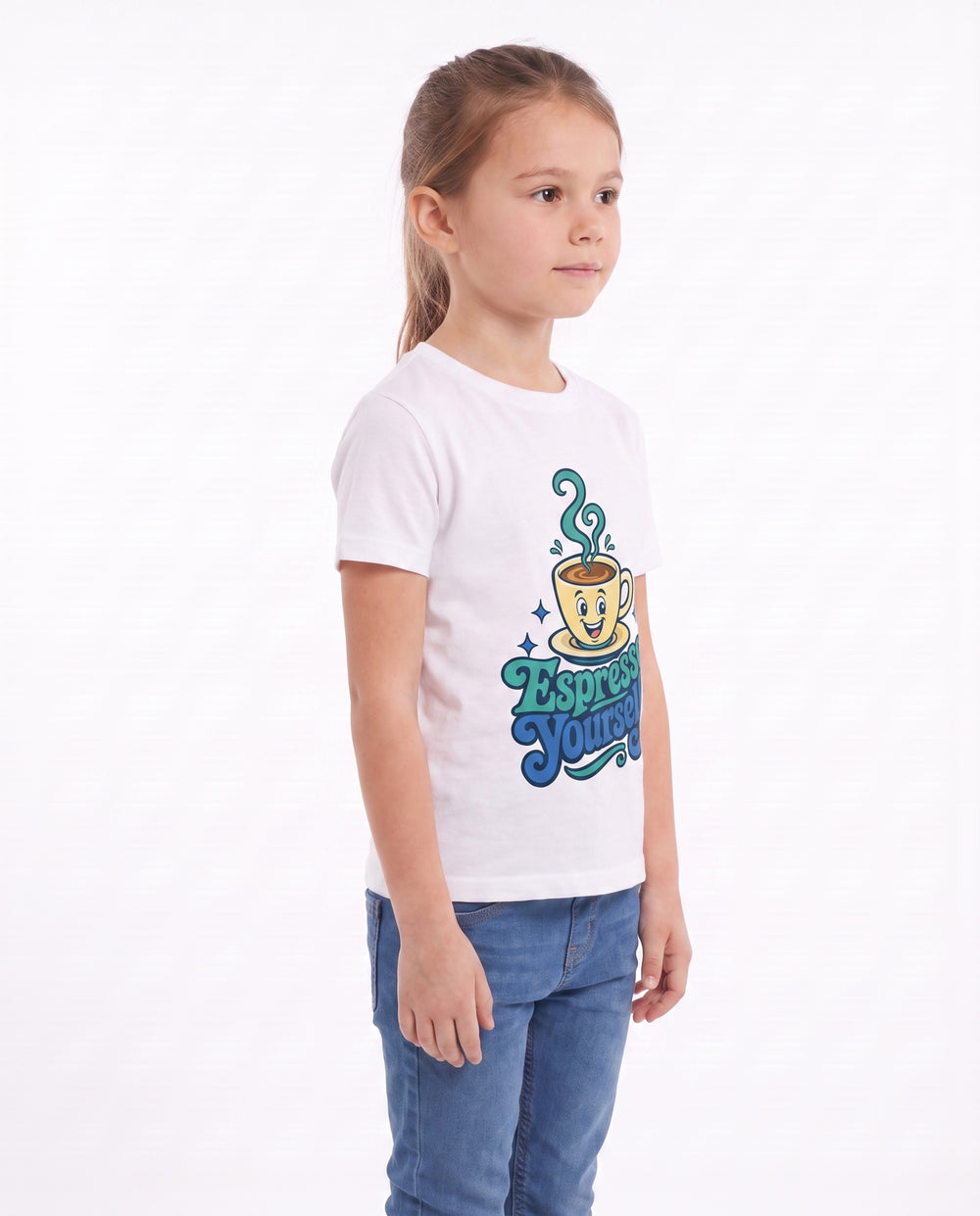 Espresso Yourself White T-Shirt mockup 2