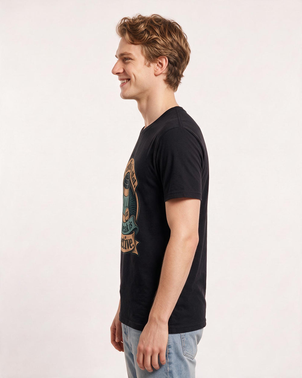 Funny Nurse Men's Black T-Shirt – My coffee is stat, my break is elective. product image 2