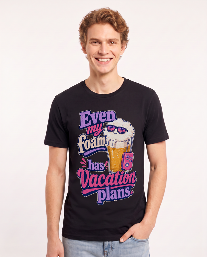 Beer Black T-Shirt for Men – Everyday Expression Graphic Tee product image 3