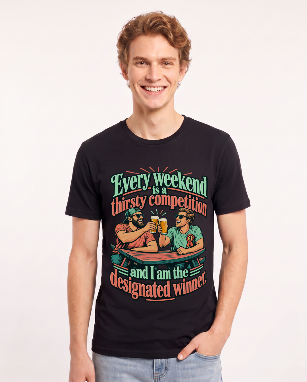 Beer Black T-Shirt for Men – Everyday Expression Graphic Tee product image 3