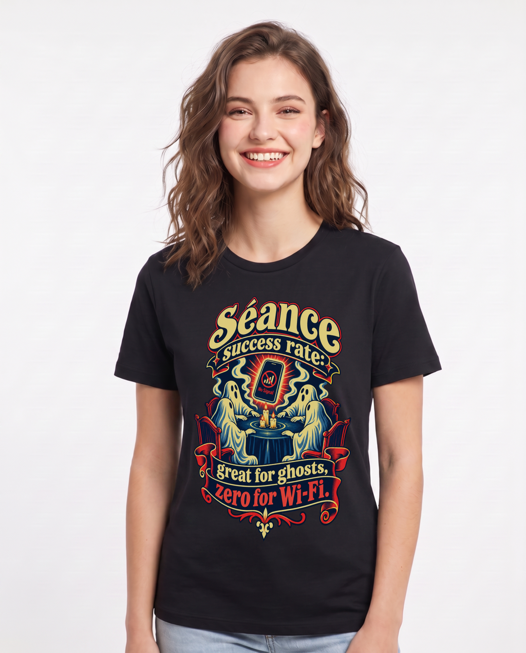 Halloween Black T-Shirt for Women – Halloween Theme Graphic Tee product image 3