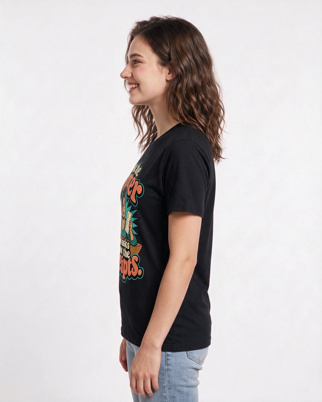Political Statement Black T-Shirt for Women – Everyday Expression Graphic Tee product image 2