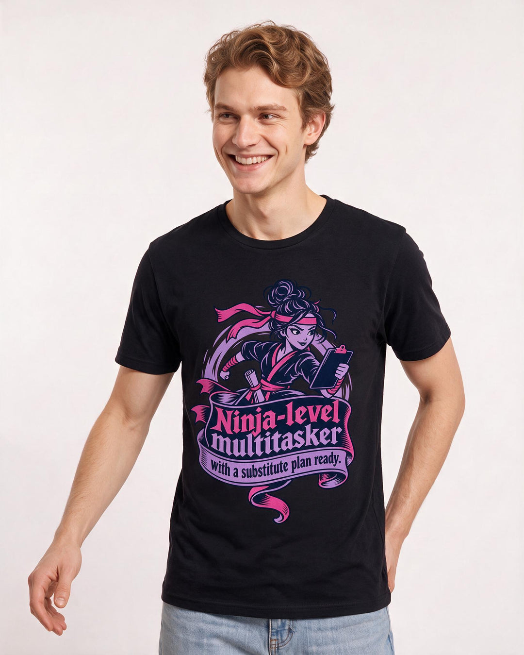 Teacher Black T-Shirt for Men – Everyday Expression Graphic Tee product image 1