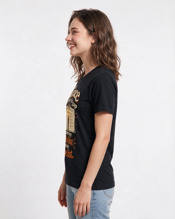 Christian Faith Black T-Shirt for Women – Everyday Expression Graphic Tee product image 2