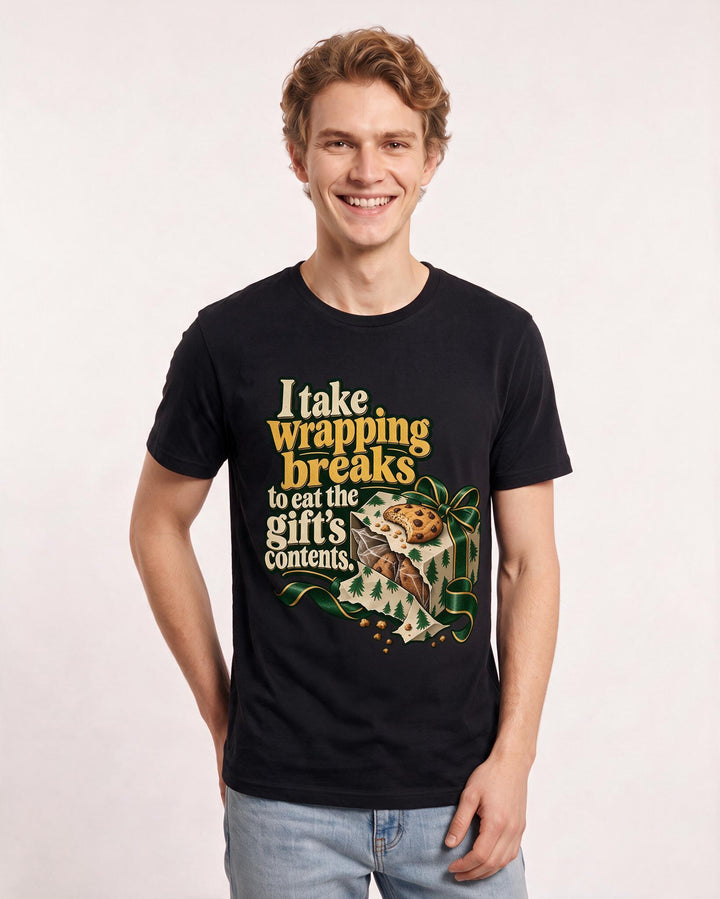 Christmas Black T-Shirt for Men – Holiday Theme Graphic Tee product image 1