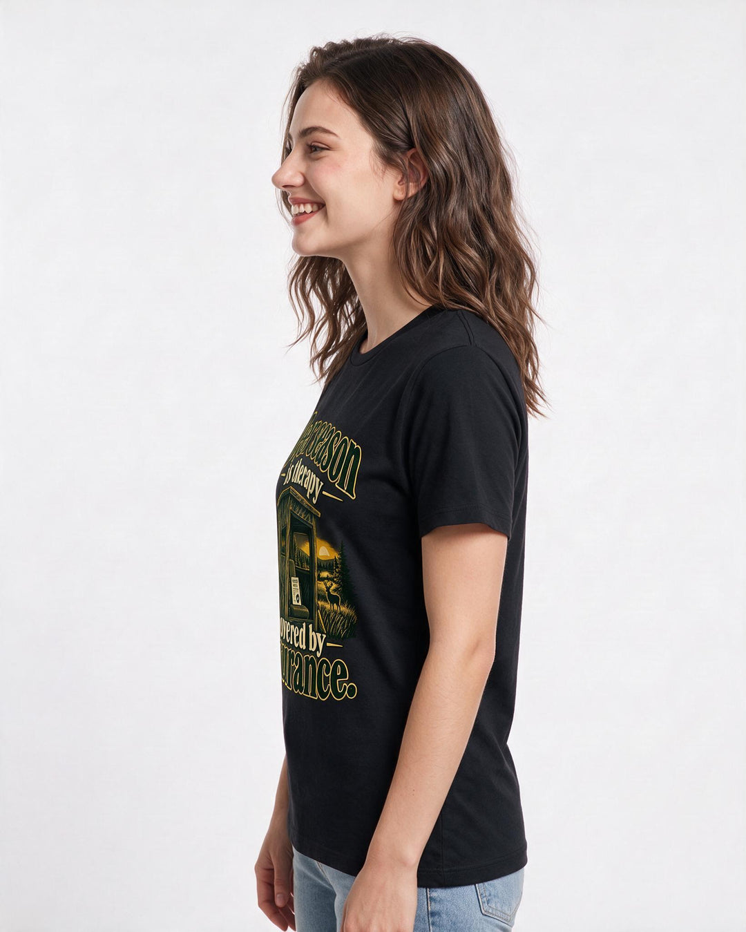 Hunting Black T-Shirt for Women – Everyday Expression Graphic Tee product image 2