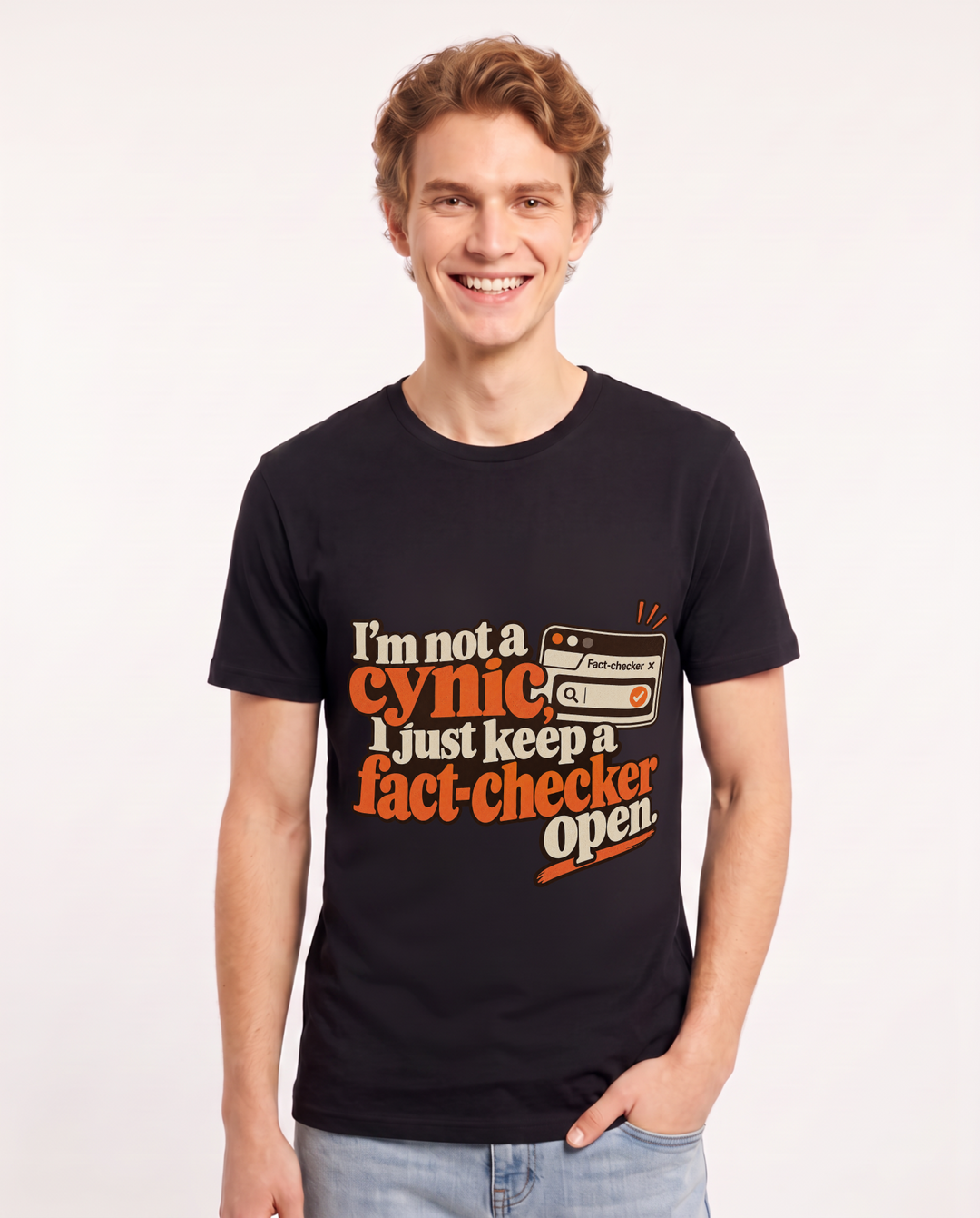 Political Statement Black T-Shirt for Men – Everyday Expression Graphic Tee product image 3