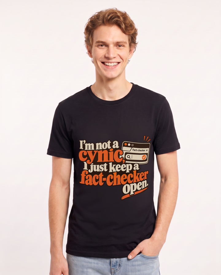 Political Statement Black T-Shirt for Men – Everyday Expression Graphic Tee product image 3