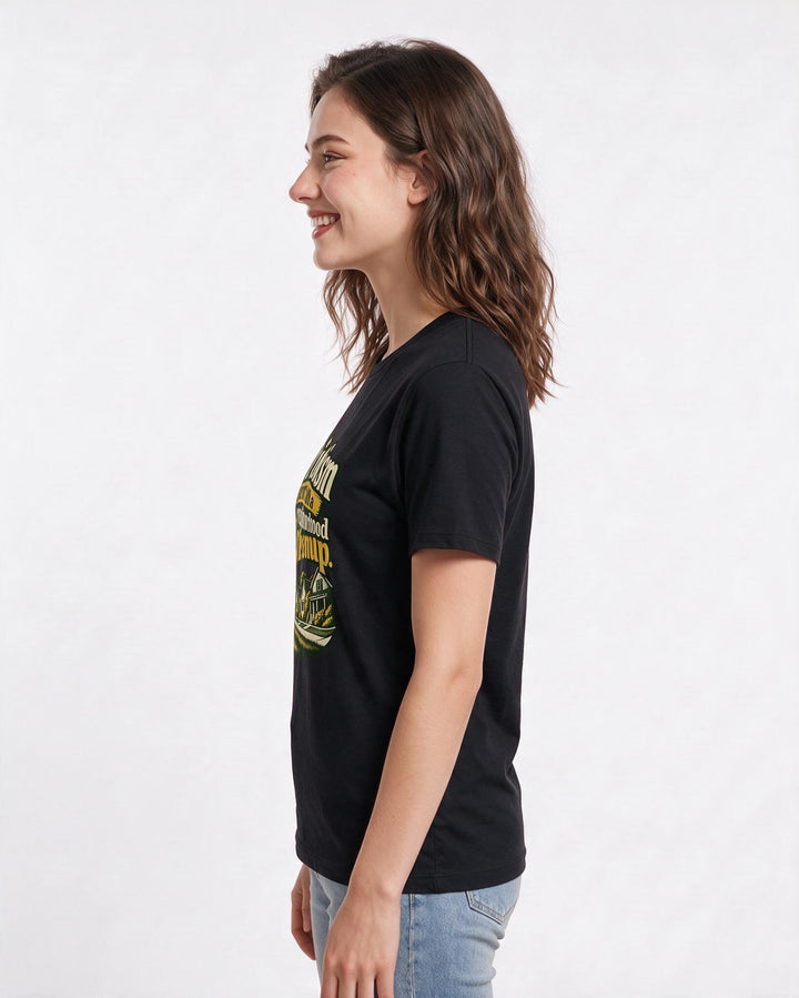 Patriotic Black T-Shirt for Women – Everyday Expression Graphic Tee product image 2