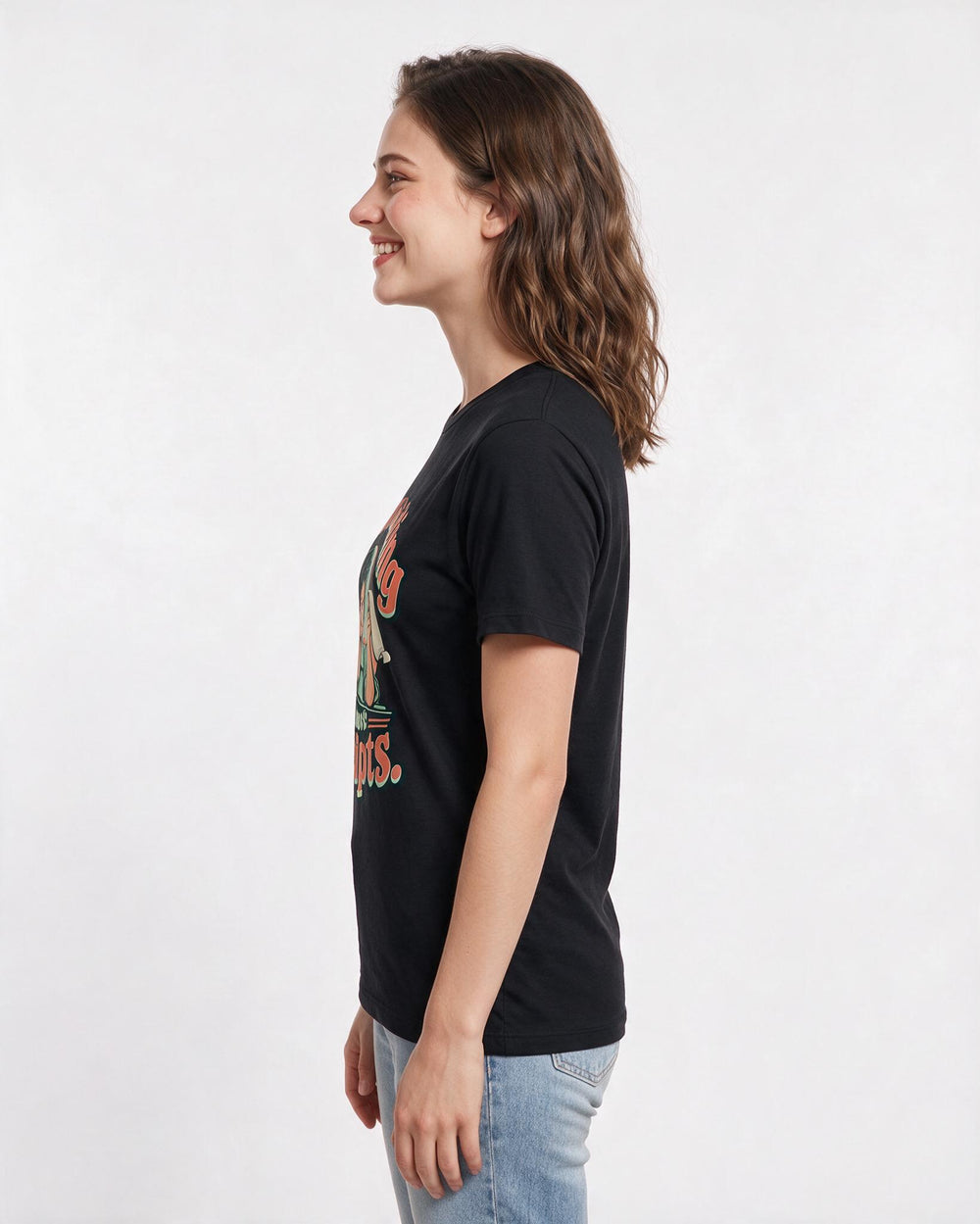 Political Statement Black T-Shirt for Women – Everyday Expression Graphic Tee product image 2
