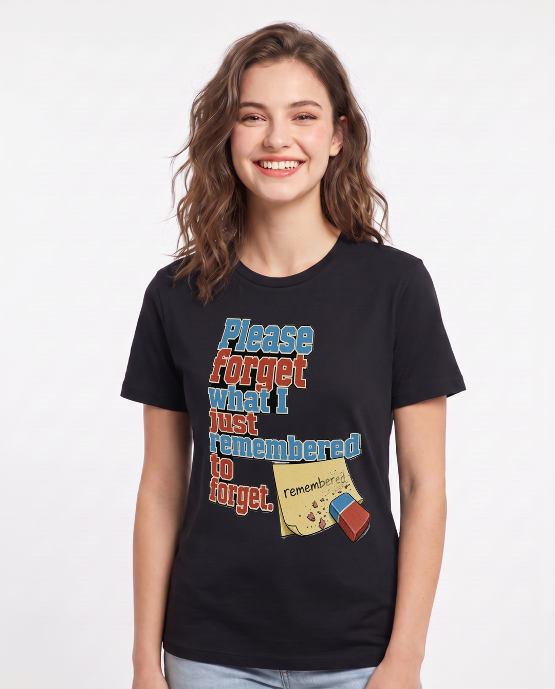Meme Black T-Shirt for Women – Everyday Expression Graphic Tee product image 3