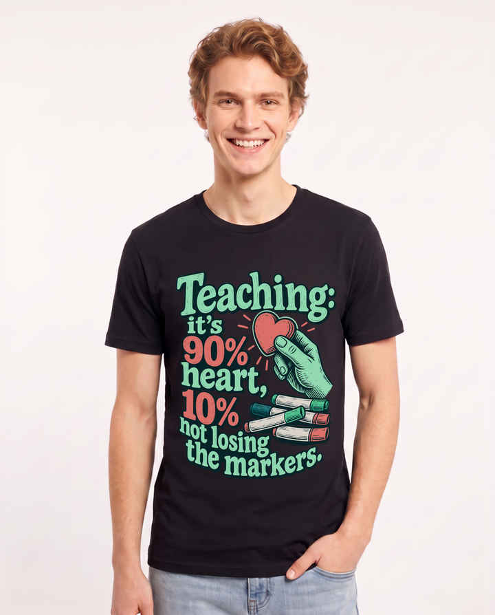 Teacher Black T-Shirt for Men – Everyday Expression Graphic Tee product image 3