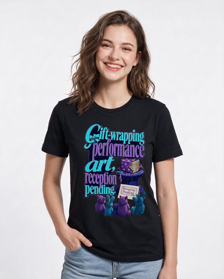 Christmas Black T-Shirt for Women – Holiday Theme Graphic Tee product image 1