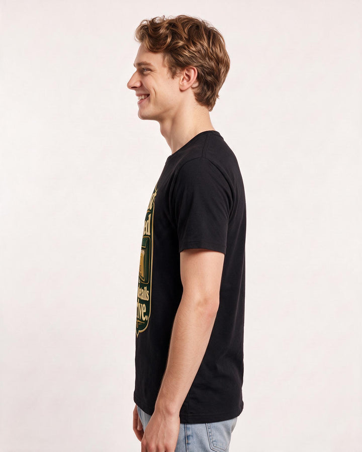 Political Statement Black T-Shirt for Men – Everyday Expression Graphic Tee product image 2