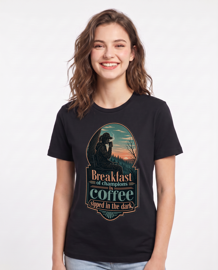 Hunting Black T-Shirt for Women – Everyday Expression Graphic Tee product image 1