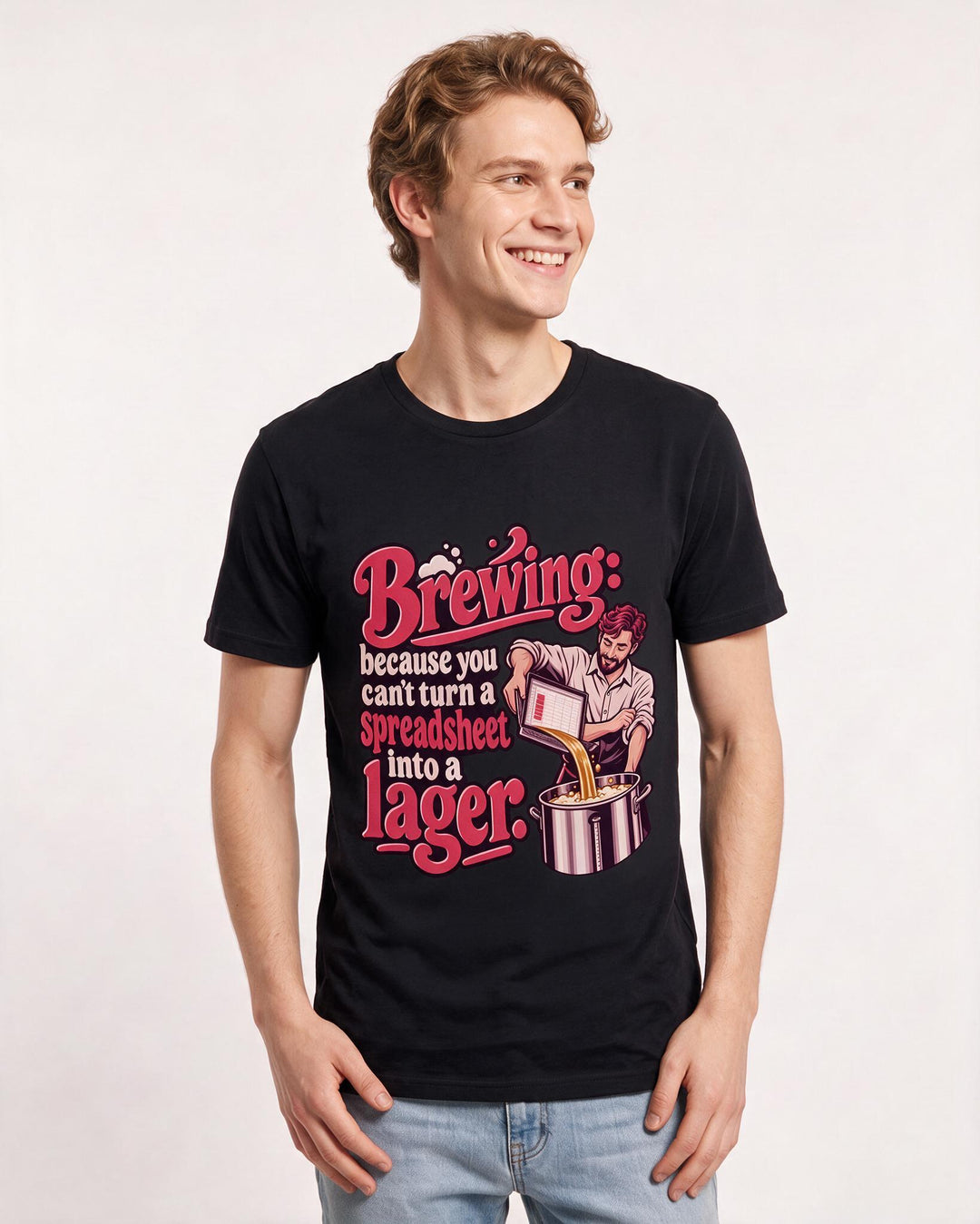 Beer Black T-Shirt for Men – Everyday Expression Graphic Tee product image 1