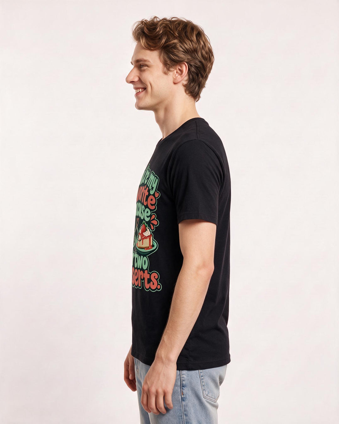 Couples Black T-Shirt for Men – Everyday Expression Graphic Tee product image 2