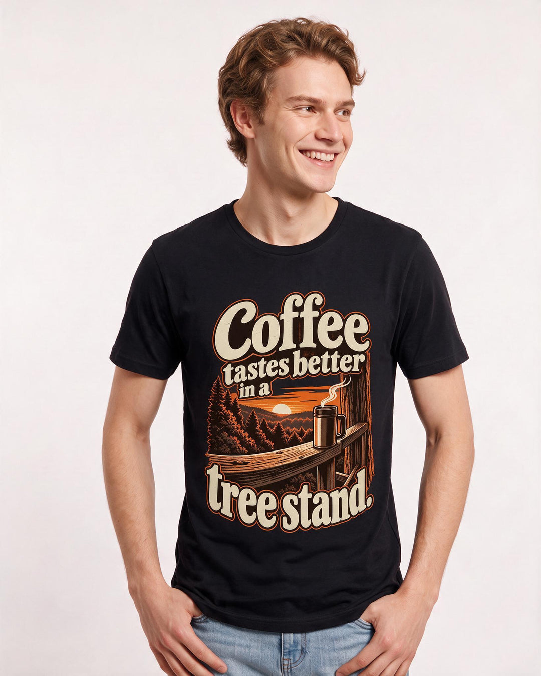 Hunting Black T-Shirt for Men – Everyday Expression Graphic Tee product image 1