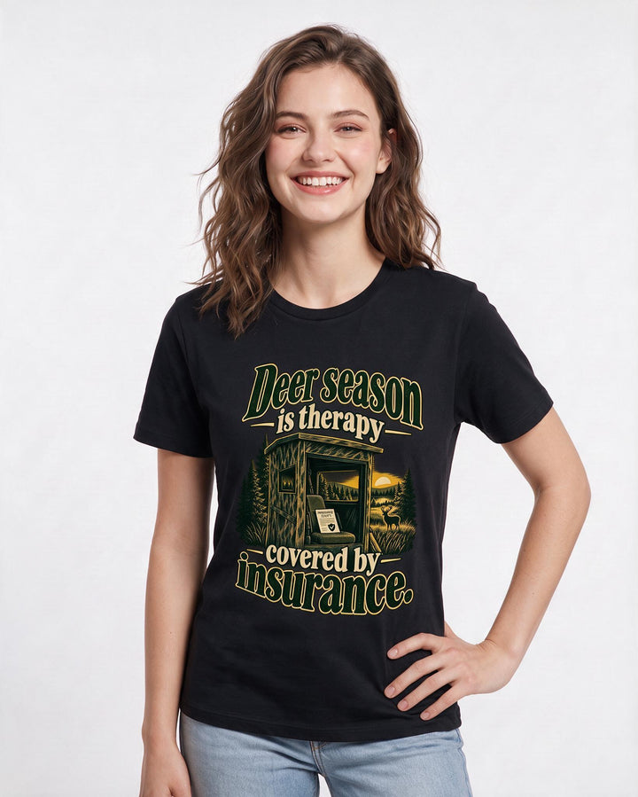 Hunting Black T-Shirt for Women – Everyday Expression Graphic Tee product image 1