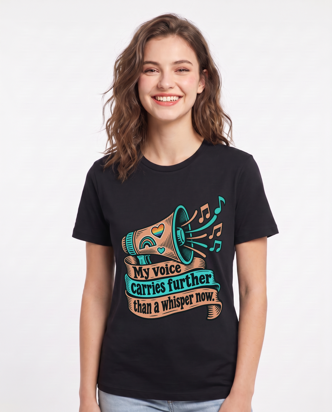 Pride Black T-Shirt for Women – Everyday Expression Graphic Tee product image 3