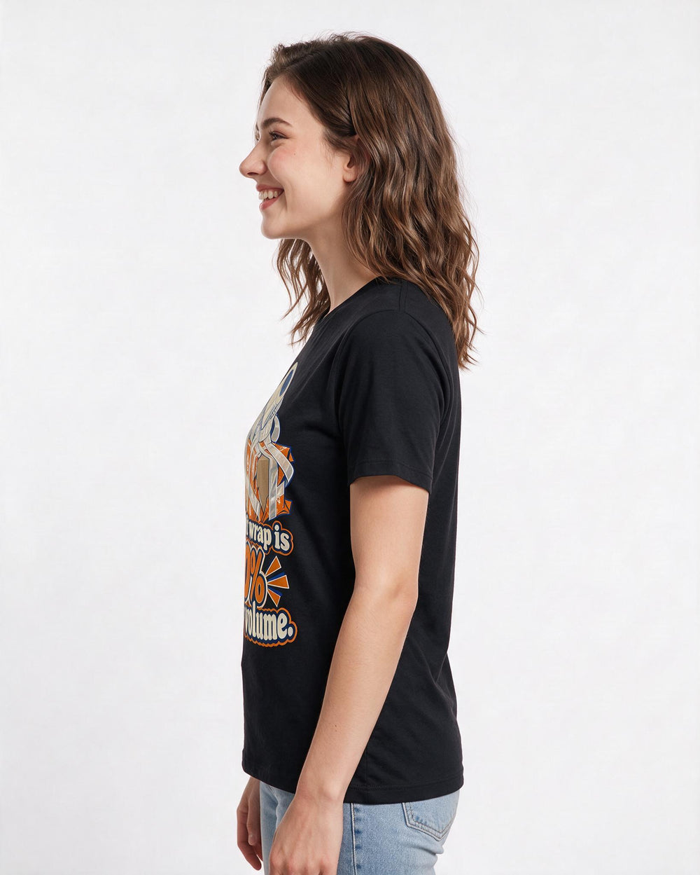Christmas Black T-Shirt for Women – Holiday Theme Graphic Tee product image 2