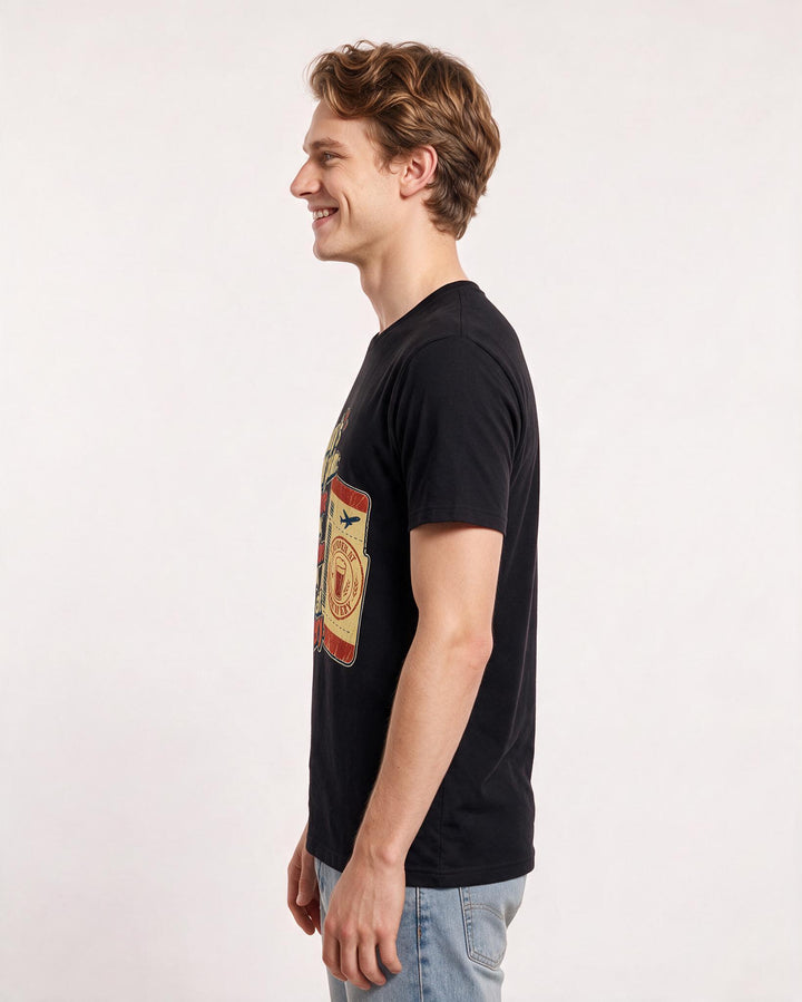 Beer Black T-Shirt for Men – Everyday Expression Graphic Tee product image 2